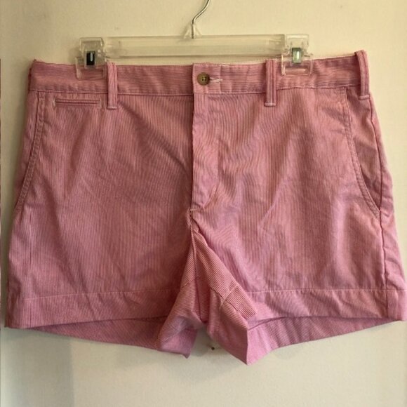 RALPH LAUREN POLO Pink Seersucker Shorts 8 - Picture 1 of 16